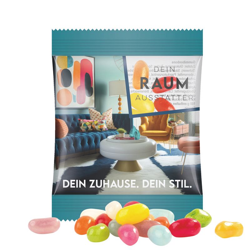 Minitüte 10 g, Folie transparent, Jelly Beans-478