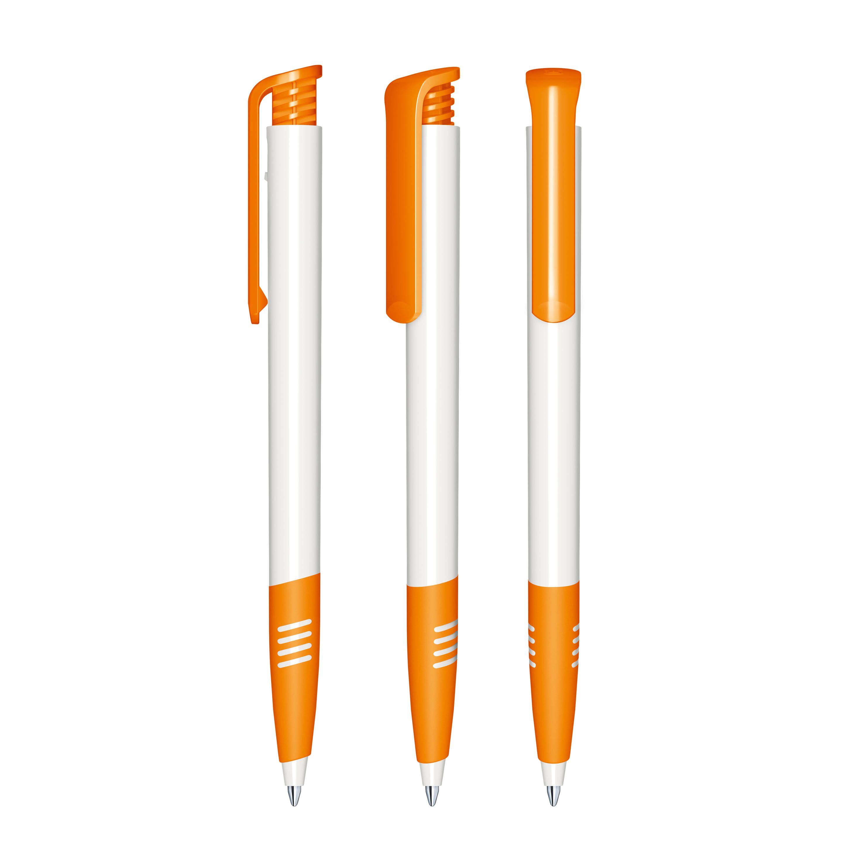 Super Hit Polished Basic SG Druckkugelschreiber - weiß - orange-385