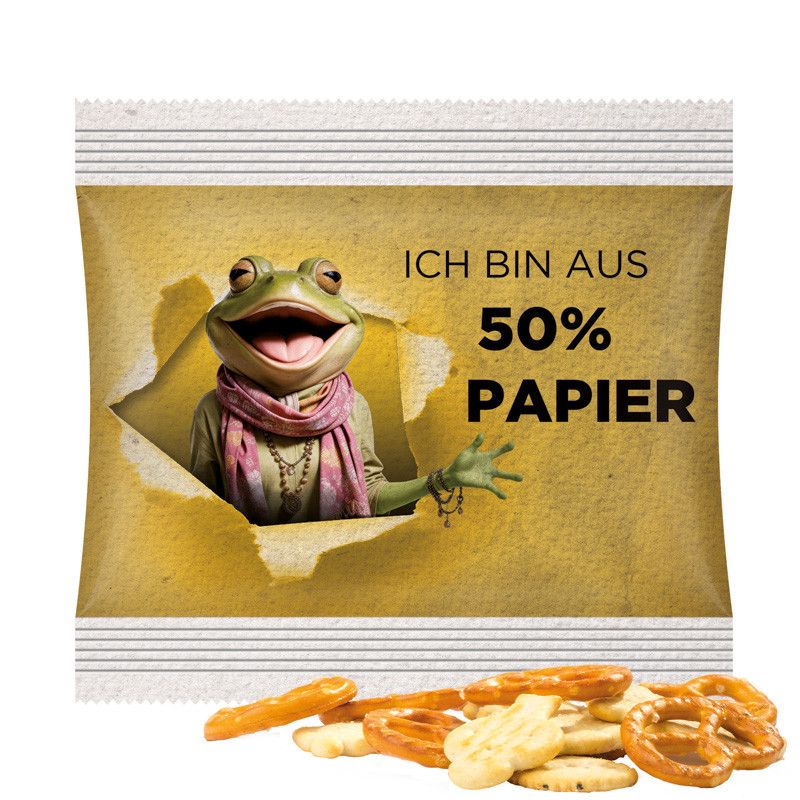 Snack Miditüte, Mini Brezel, recyclingfähigem Papier-776