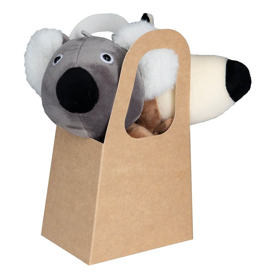 Geschenkverpackung für Kuscheltiere - Größe S - natur-964