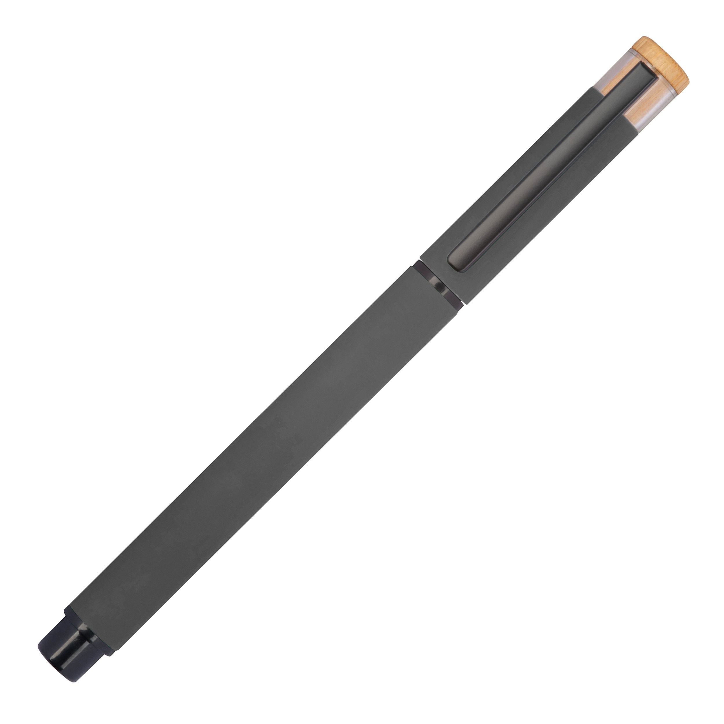 Schreibset mit Kugelschreiber und Rollerball aus recyceltem Aluminium  - anthrazit-199