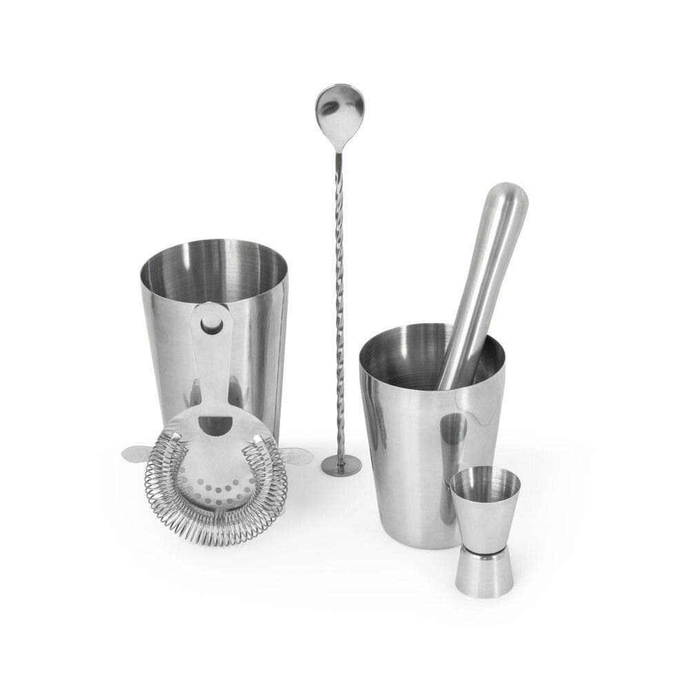 BRAMBLE Cocktail-Set aus Edelstahl bestehend aus 6 Teilen - silber-275