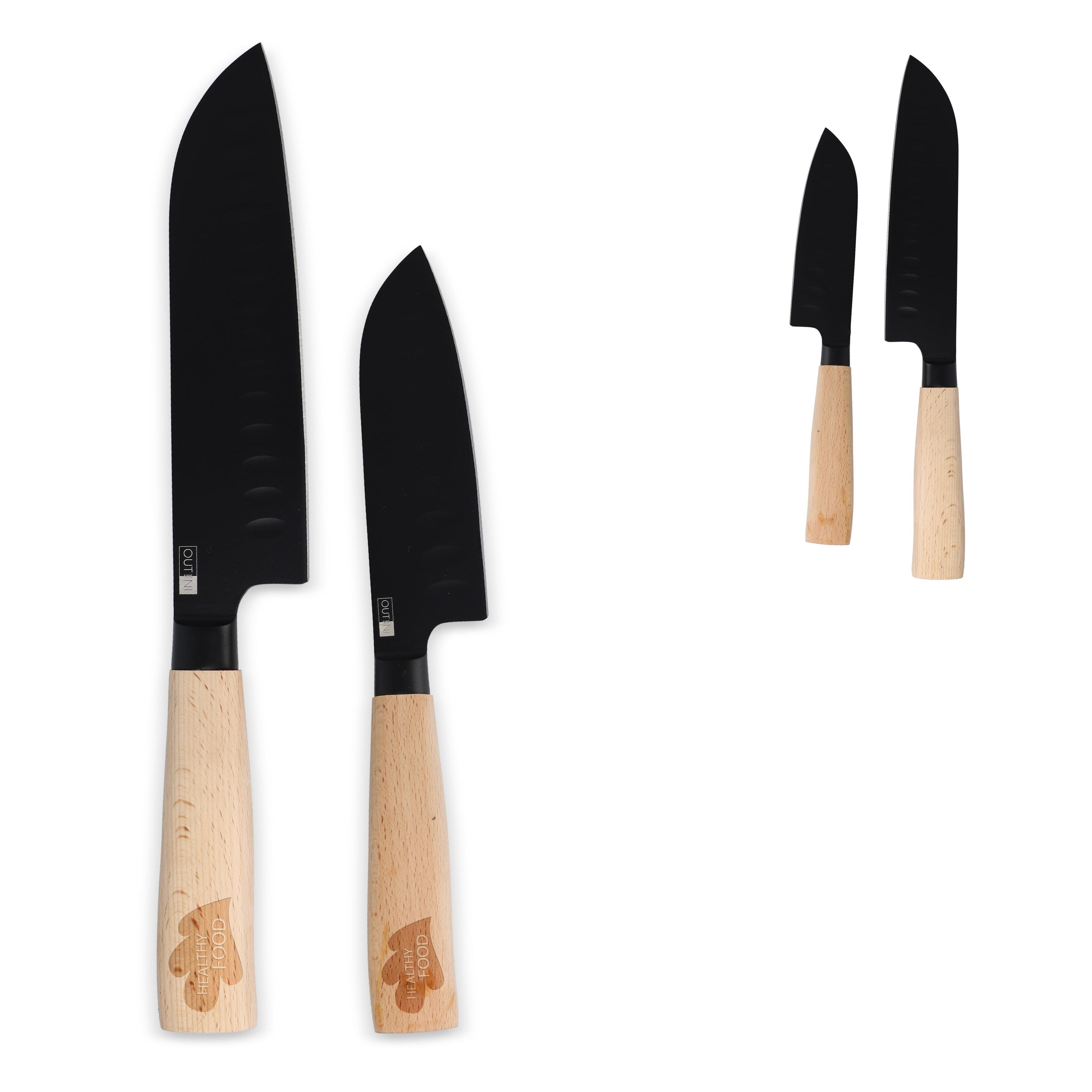 InSideOut Santoku 2tlg. Messerset Ravn - holz-544
