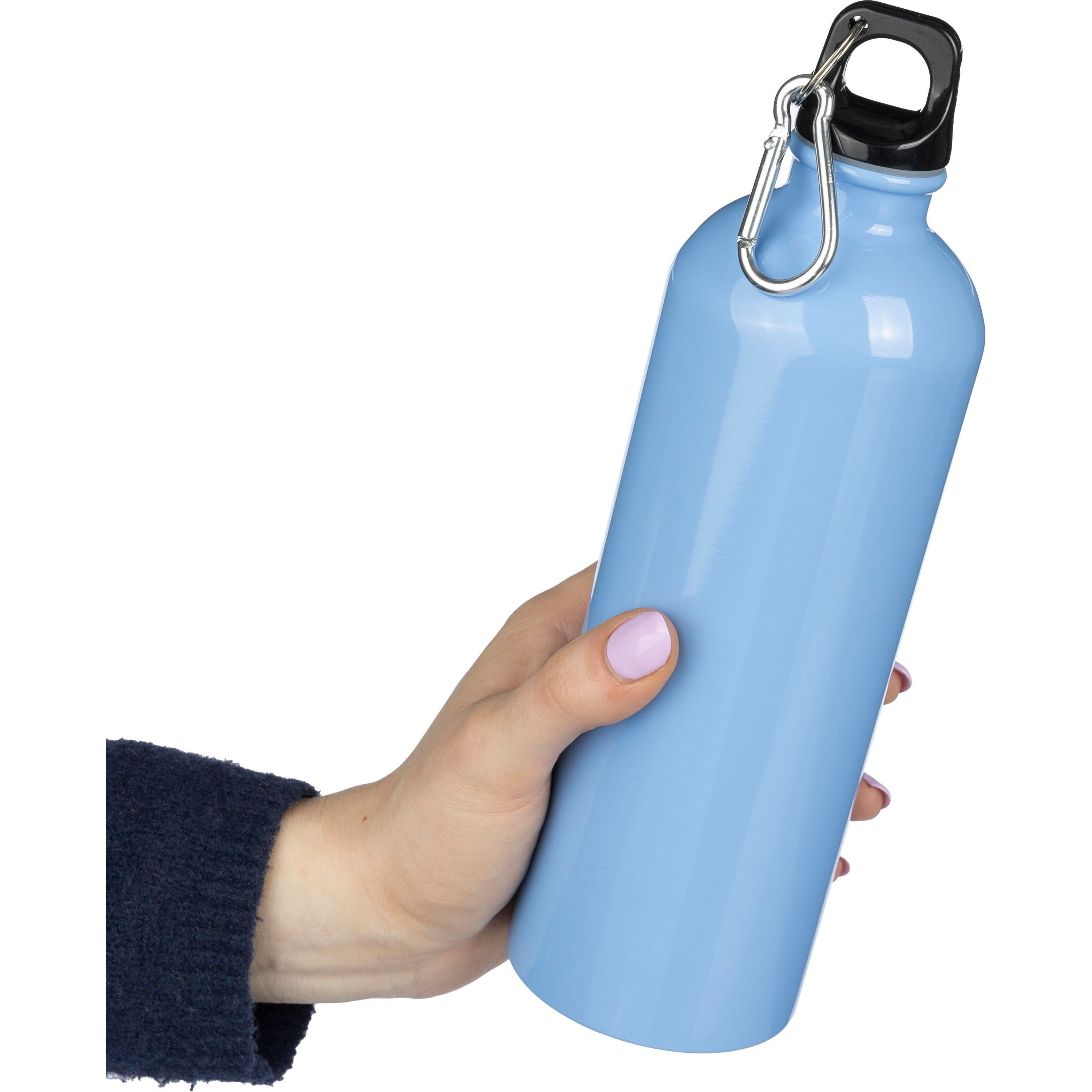 Recycelte einwandige Edelstahlflasche (750 ml) Emeric - rosa-709
