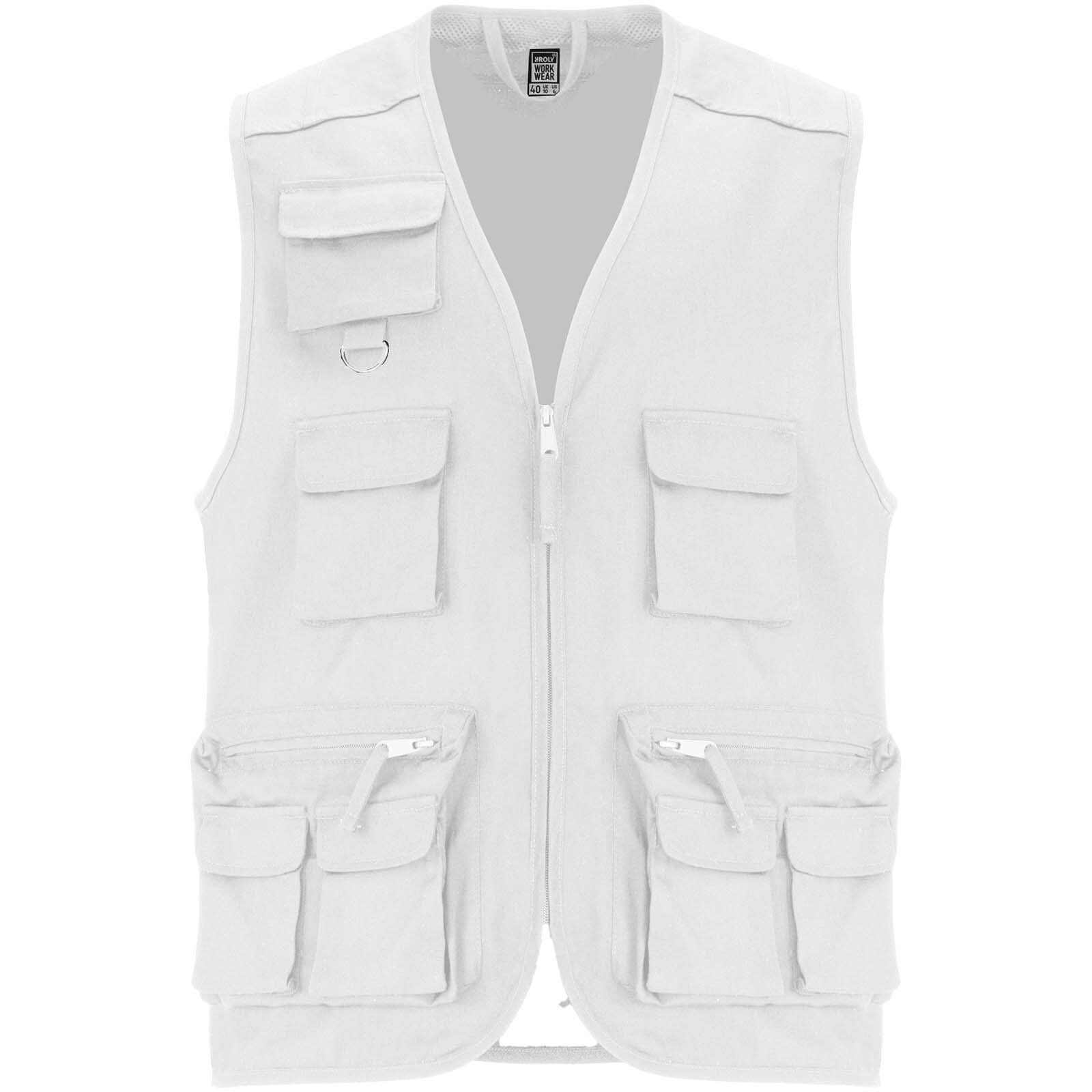 Venera Arbeitsweste mit V-Ausschnitt und mehreren Taschen, 200 g/m2  - weiss-868