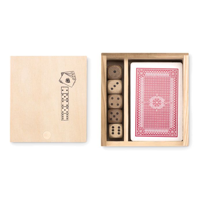 Spielkarten-Würfel-Set LAS VEGAS - holz-360