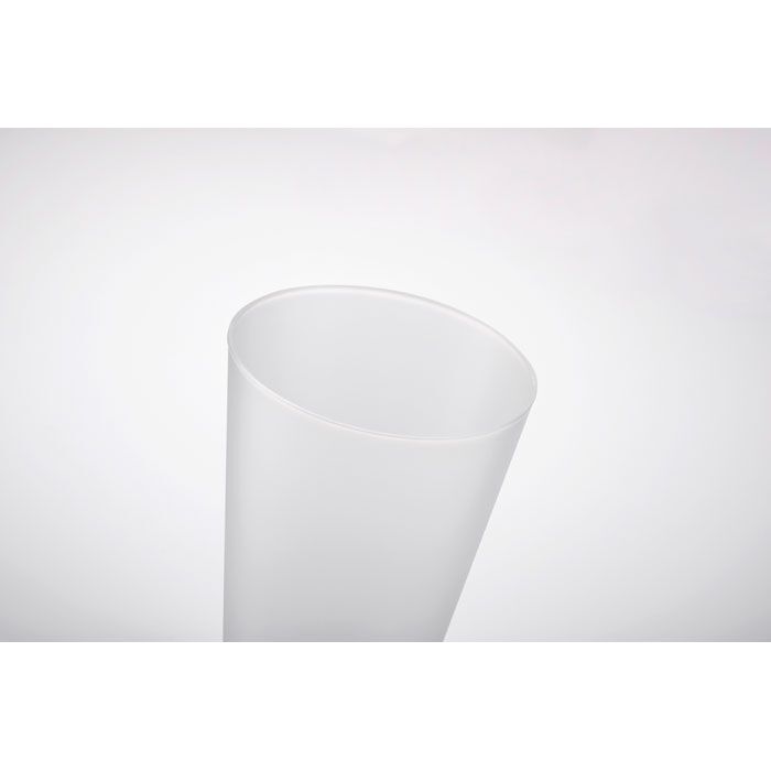 Wiederverwendbarer Becher 300ml FESTA - transparent weiß-395
