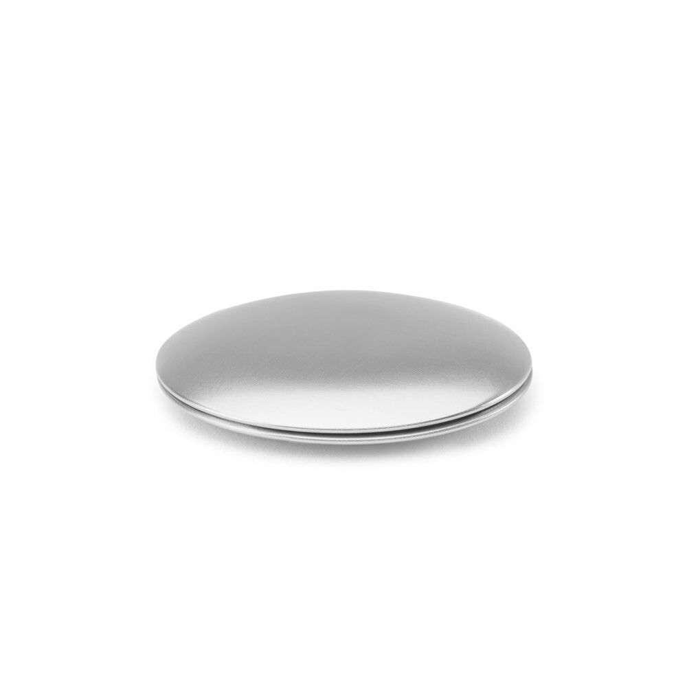 KAYLA Runder doppelseitiger Aluminiumspiegel mit Magnetverschluss - silber-445