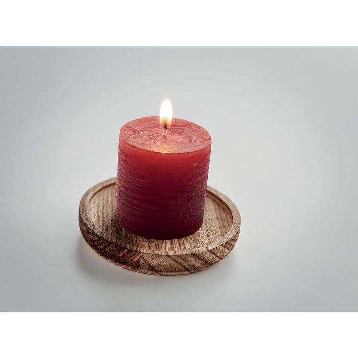 Kerze mit Halter PENTAS - rot-622