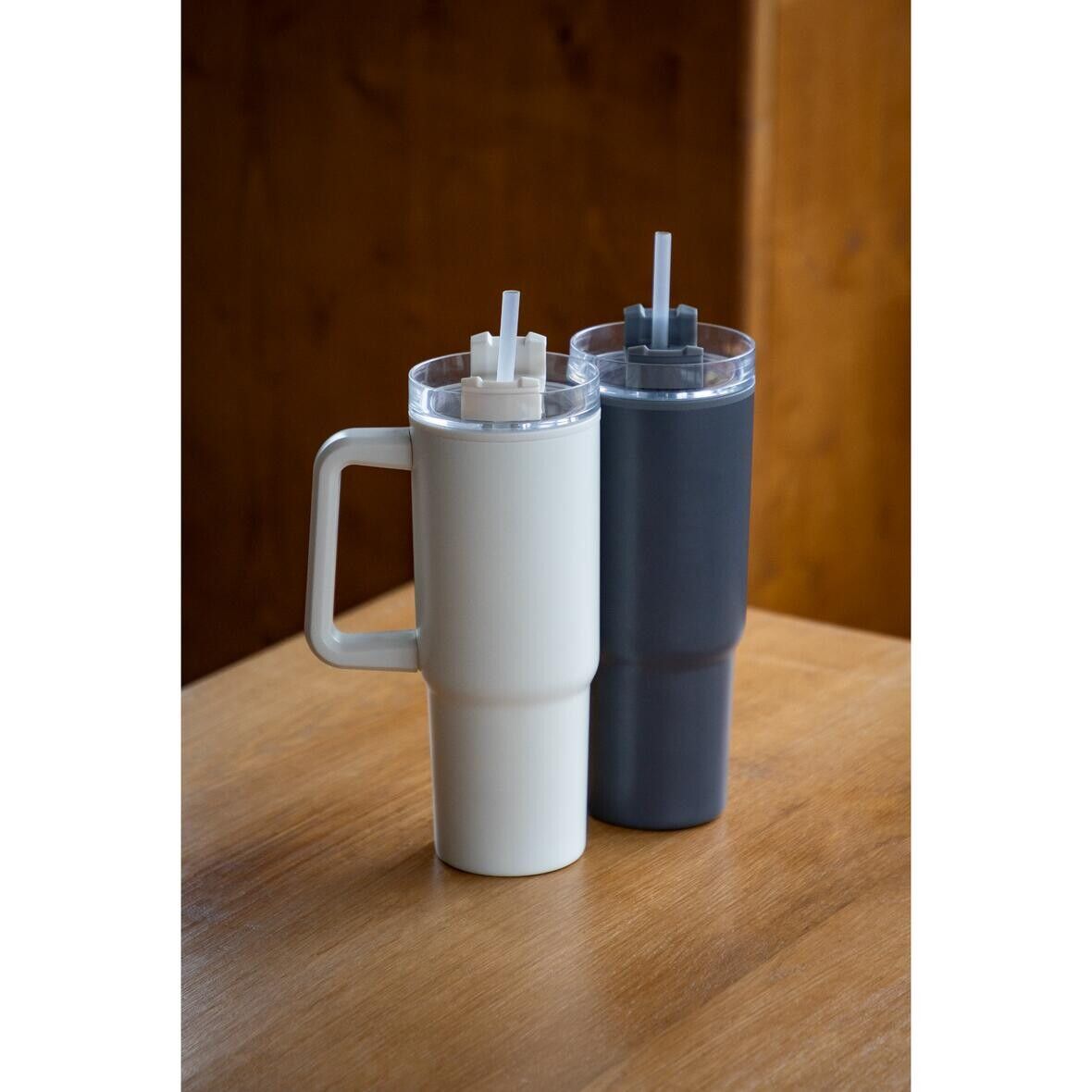 Trinkbecher Tampa, 800 ml - grau - creme-404
