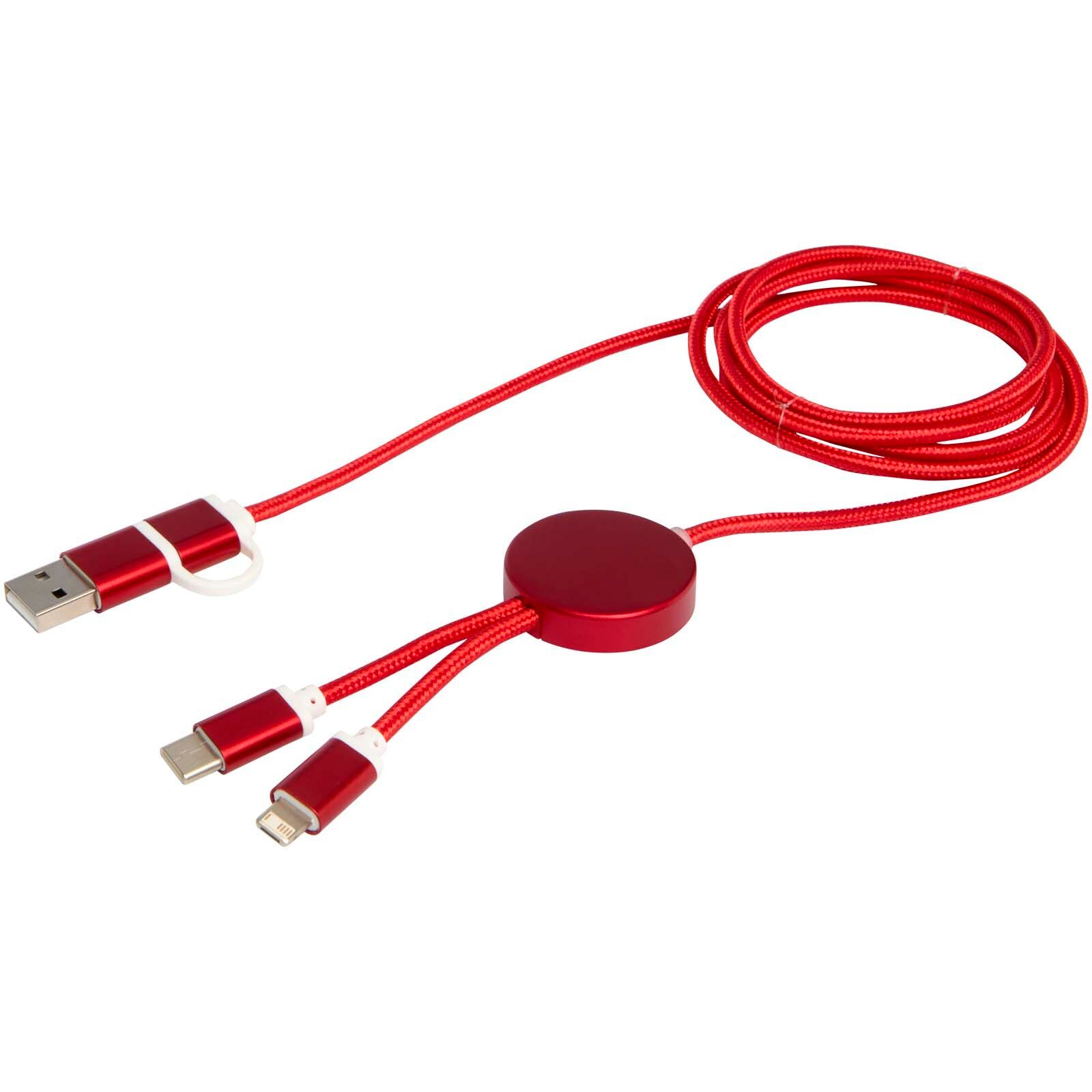 Alasia 150 cm 5-in-1 Kabel aus recyceltem Kunststoff für Datenübertragung und 27W Schnellladung - rot-62