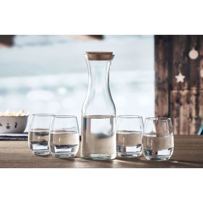 Karaffe aus recyceltem Glas 1L PICCA - transparent-374