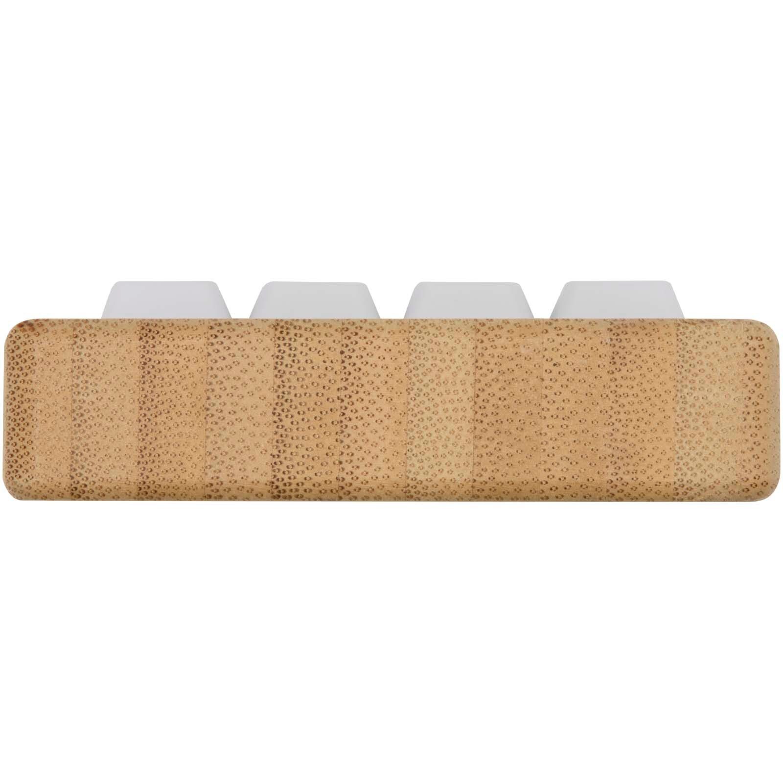Algol Smartphonehalterung  aus recyceltem Kunststoff mit Fidget-Toy mit Bambusdetails - holz-354