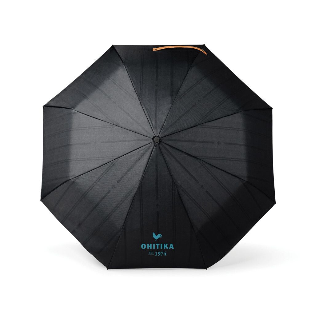 VINGA Bosler AWARE™ 21" faltbarer Schirm aus recyceltem PET - schwarz-916