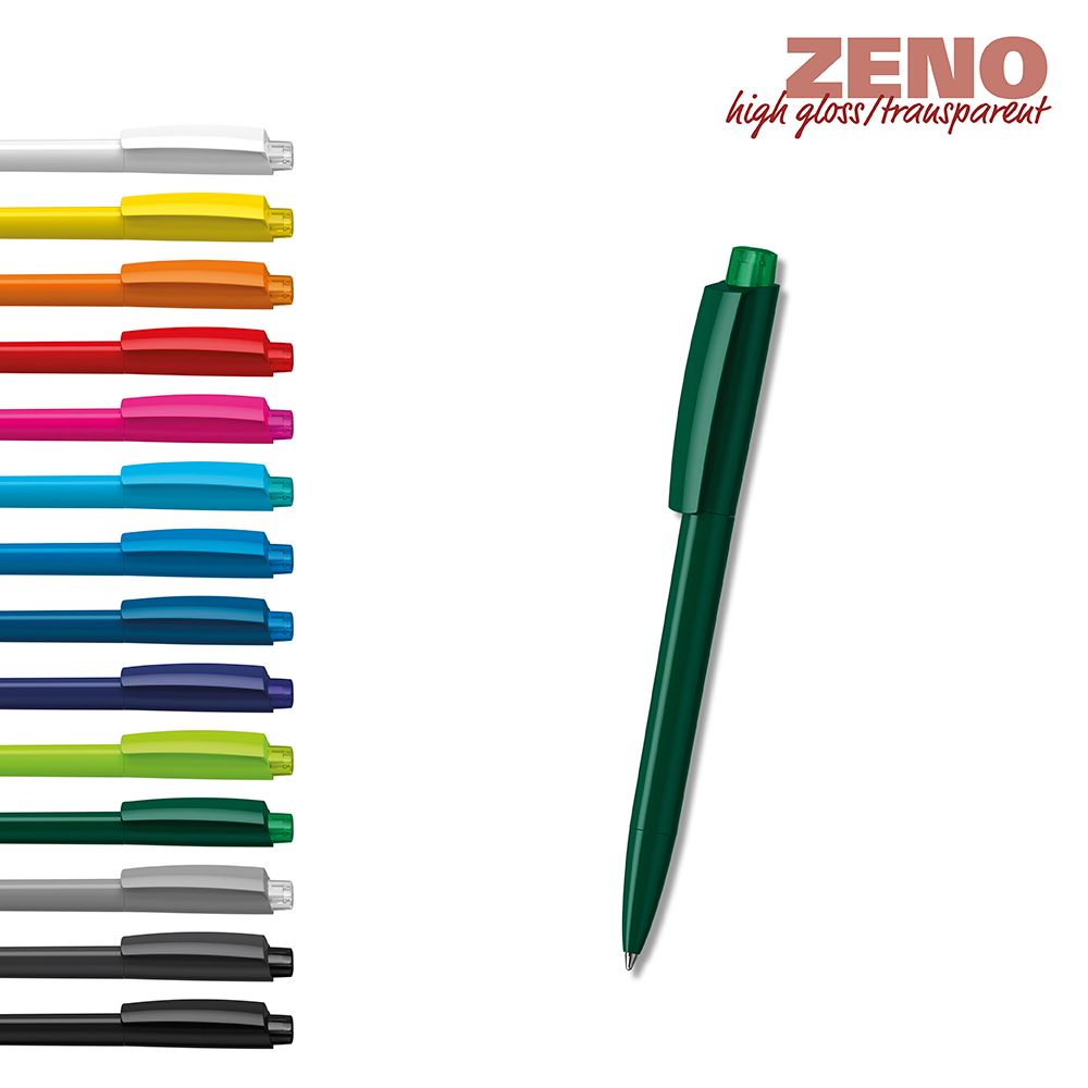 Druckkugelschreiber Zeno high gloss/transparent - hellblau - blau transparent-494