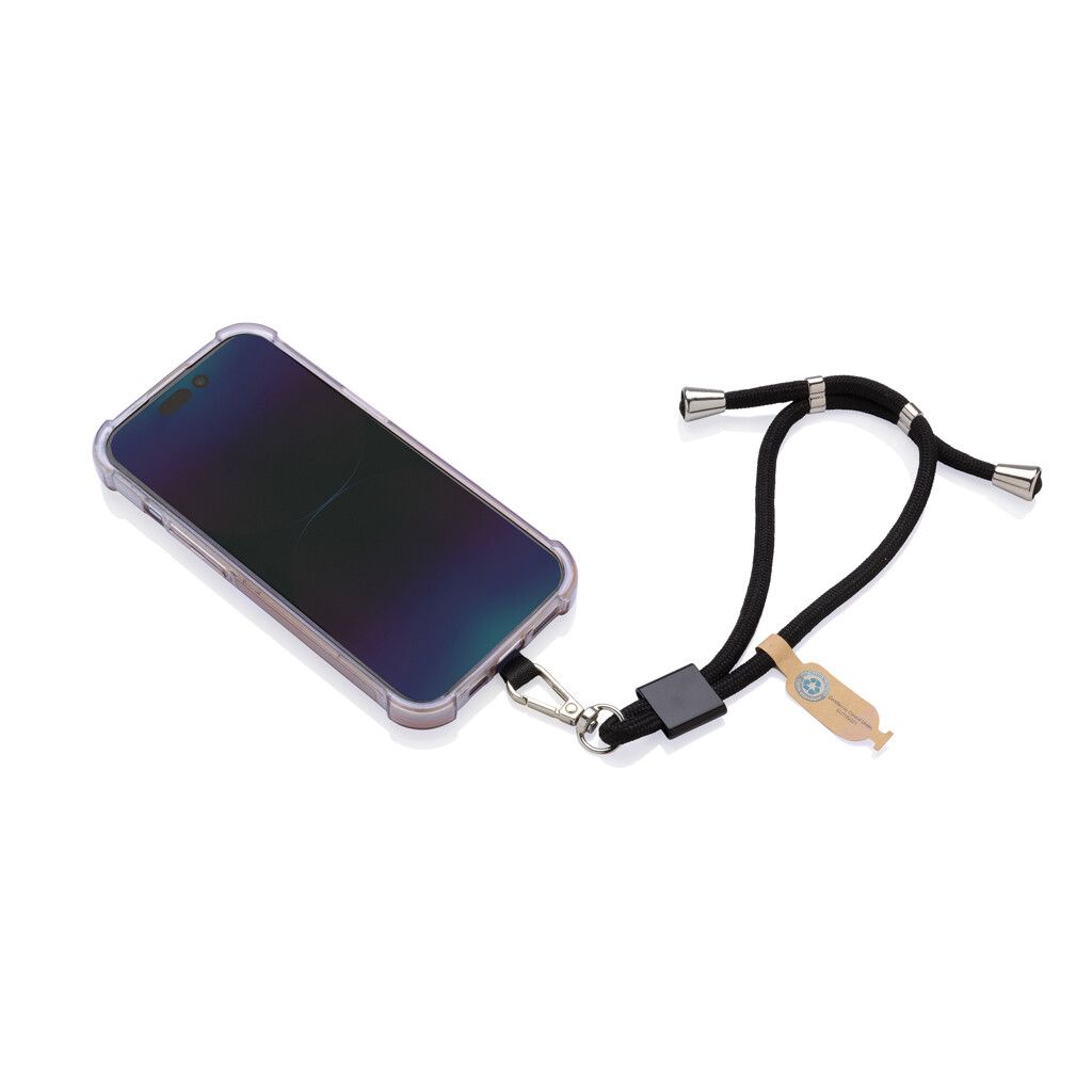 CarryLoop verstellbares Handy-Handgelenksband aus RCS rPET - schwarz-261
