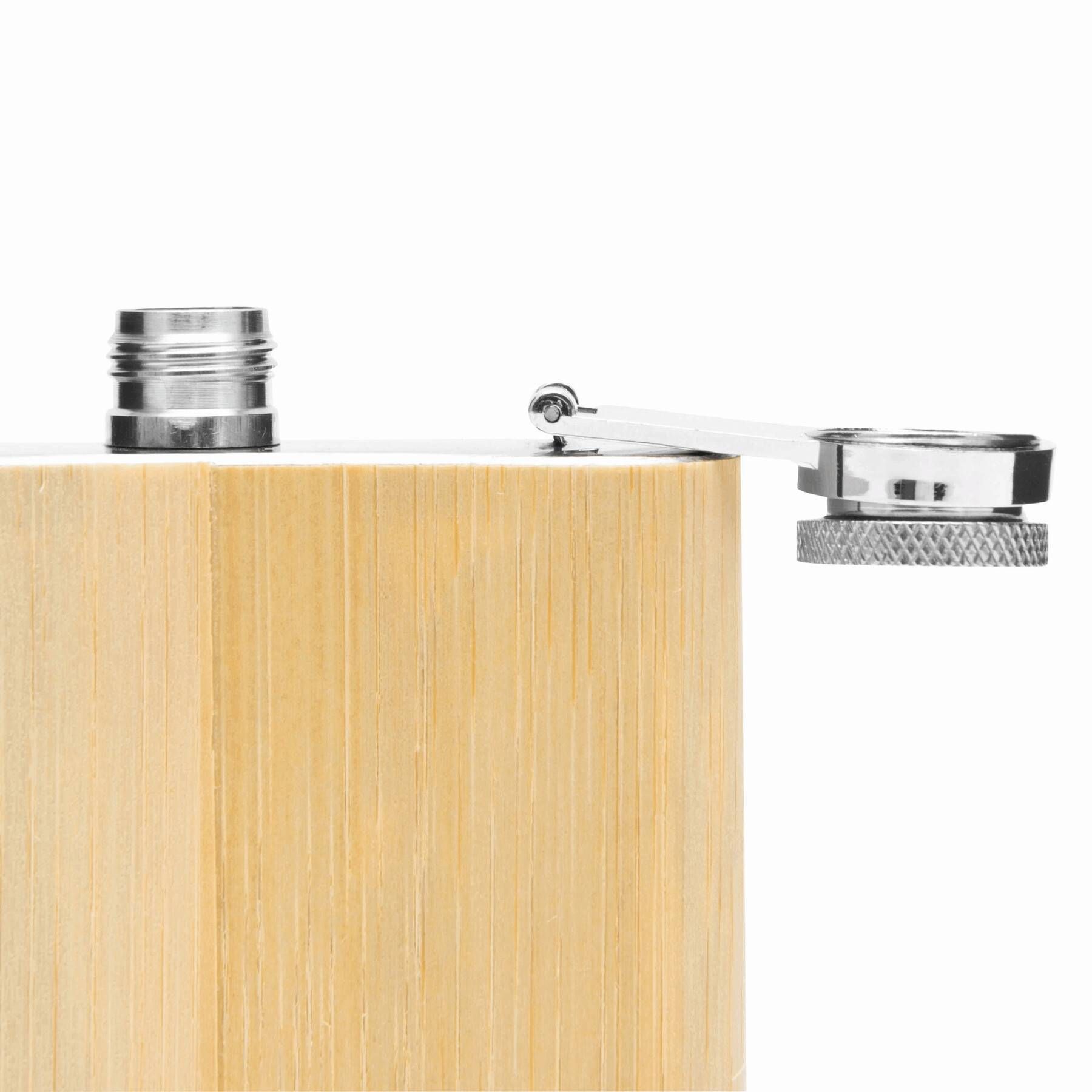Flachmann BAMBOO STYLE - braun - silber-970