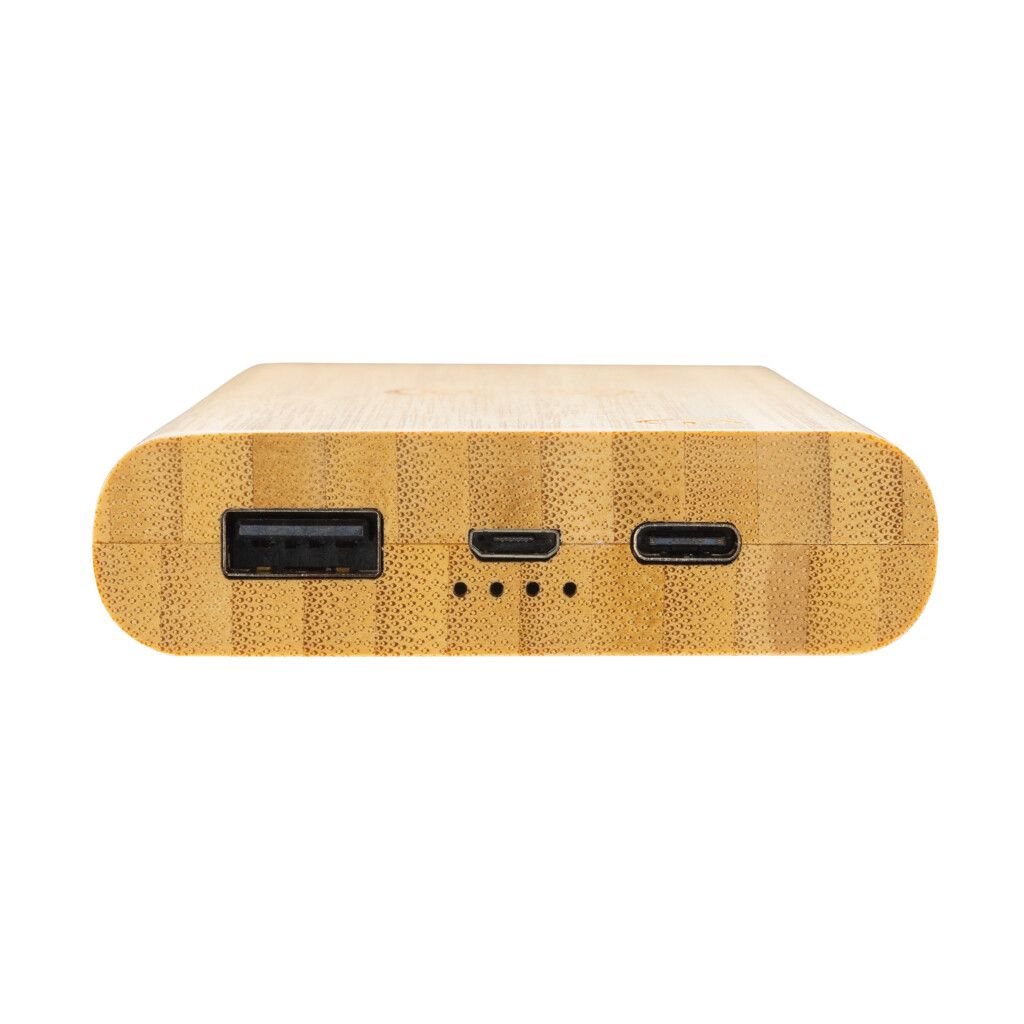 8.000mAh Bambus-Wireless-Powerbank - braun-840