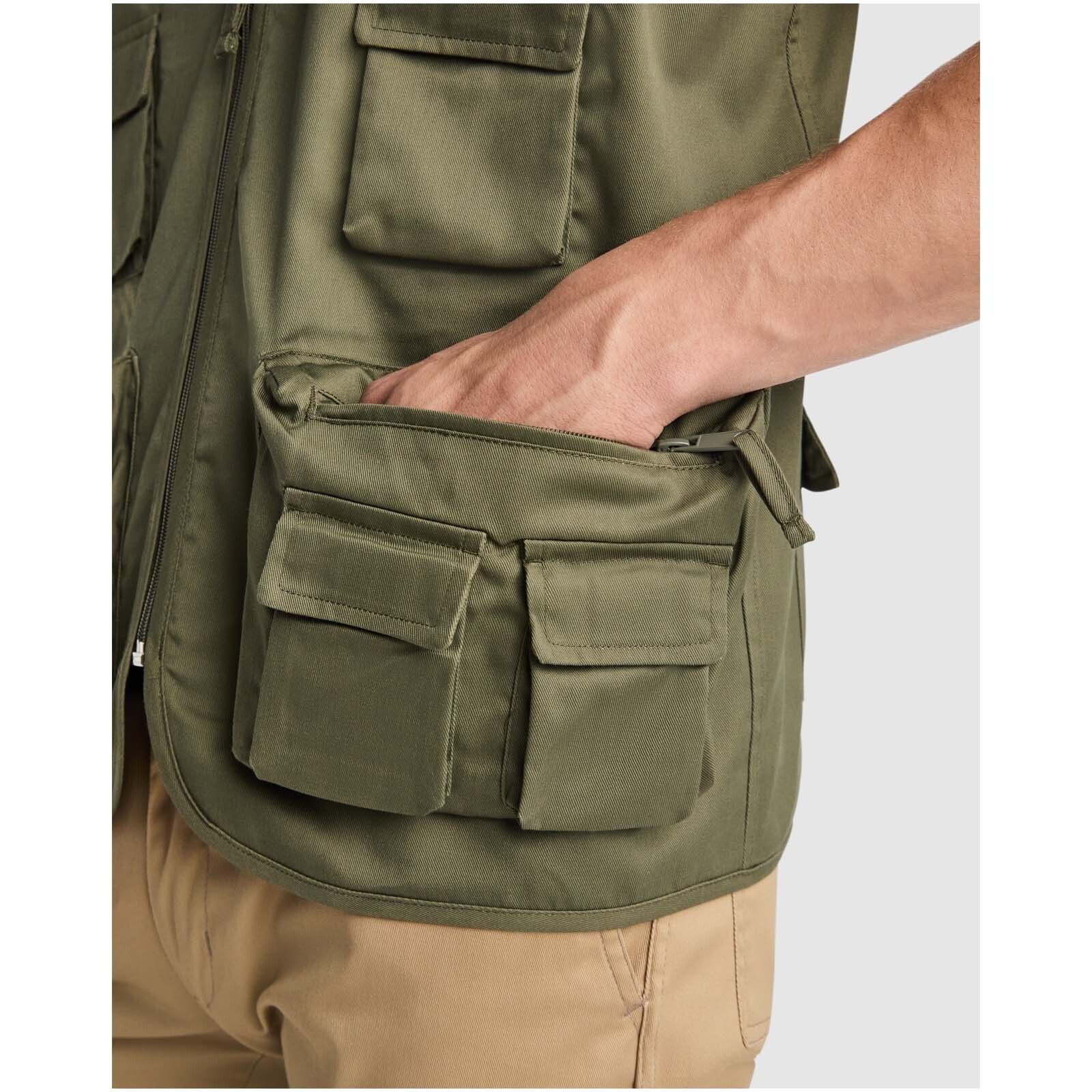 Venera Arbeitsweste mit V-Ausschnitt und mehreren Taschen, 200 g/m2  - rot-287
