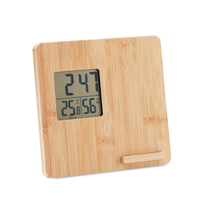 Tischuhr mit Ladestation FERREL - holz-926