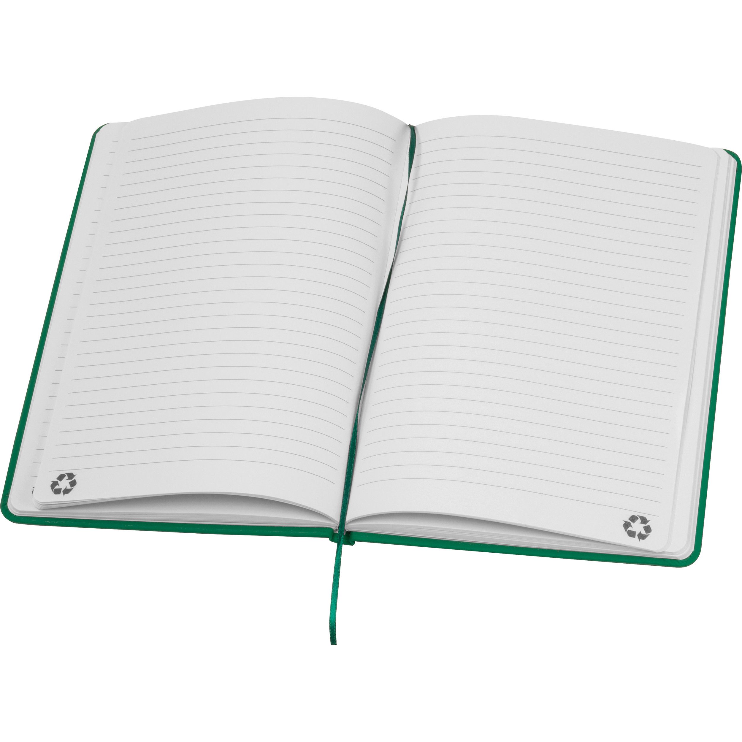 A5 Notizbuch aus Recyclingpapier  - grün-331