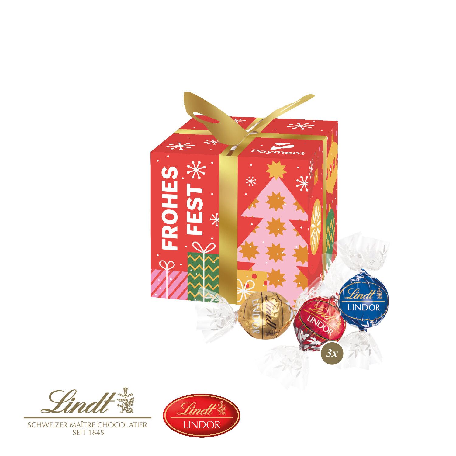 Präsent "Feine Bescherung" mit Lindor Pralinés-901