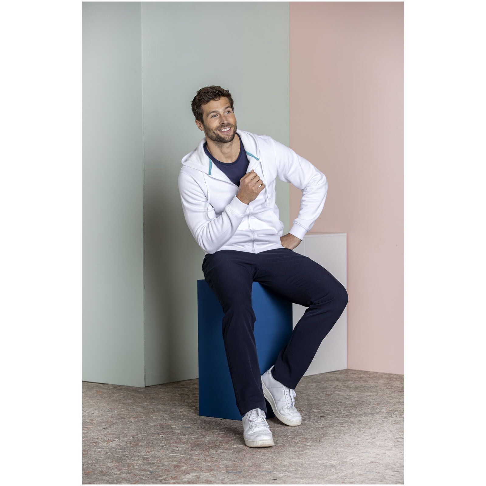 Ruby Hoodie mit durchgehendem Reißverschluss aus Bio-Material für Herren - weiss - XXL-182