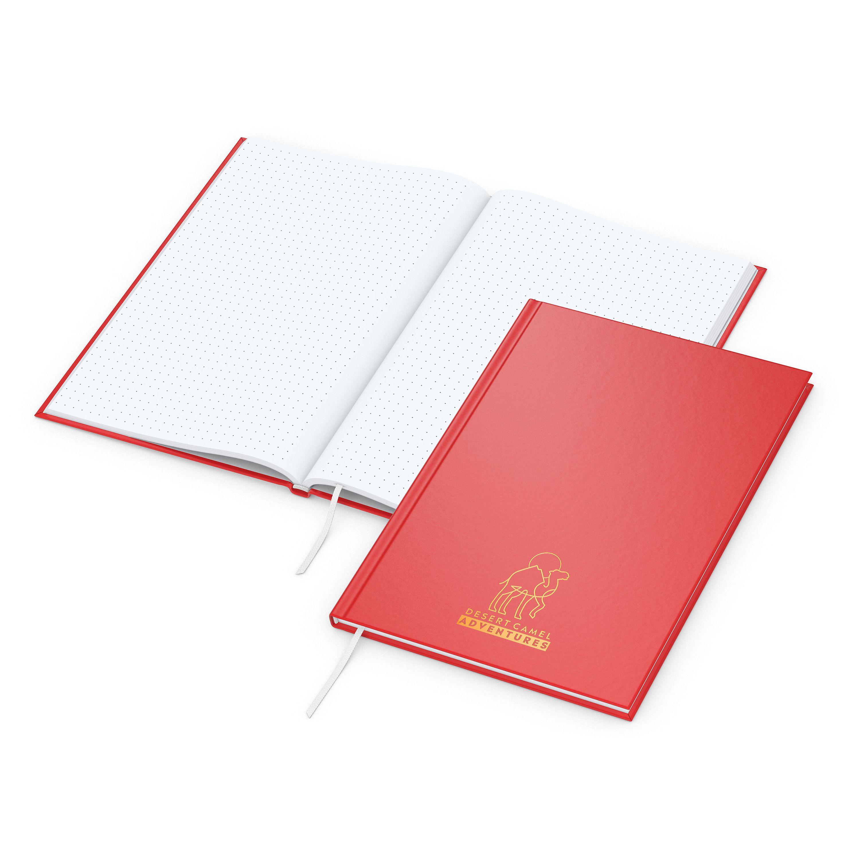 Notizbuch Memo-Book, A5, Punktraster, rot-262