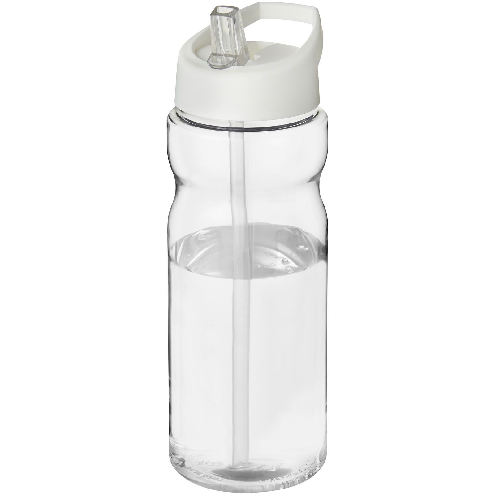 H2O Active Base 650 ml Sportflasche mit Ausgussdeckel - transparent -  weiss-69