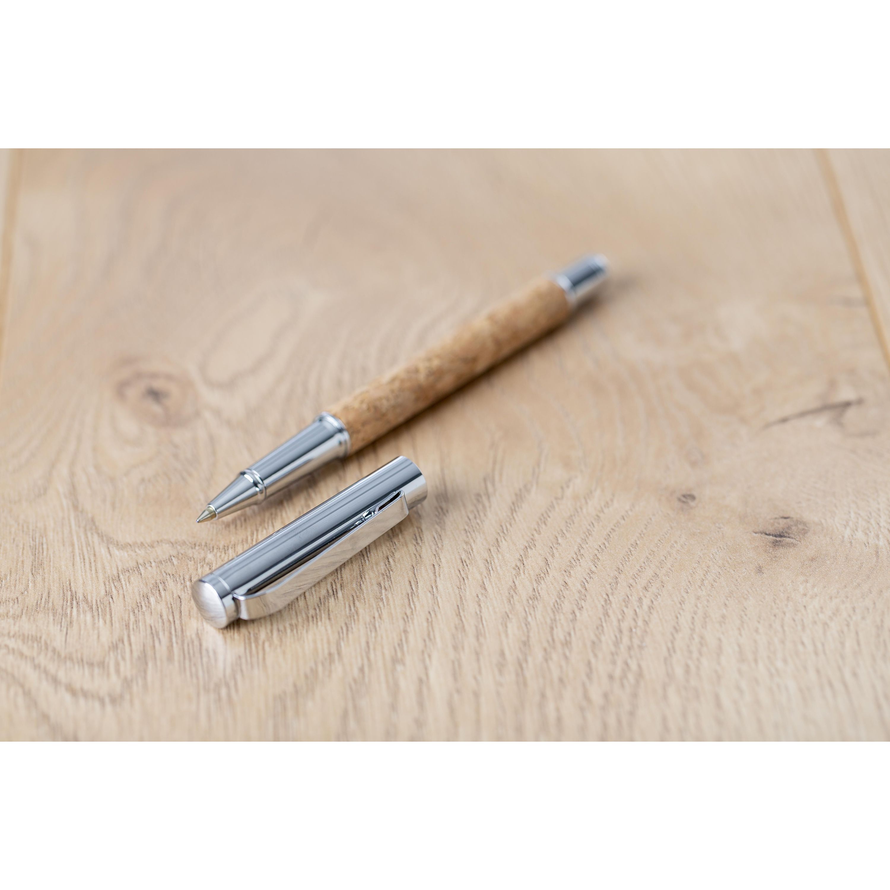 Schreibset aus Kork/Metall Elmer - braun-106
