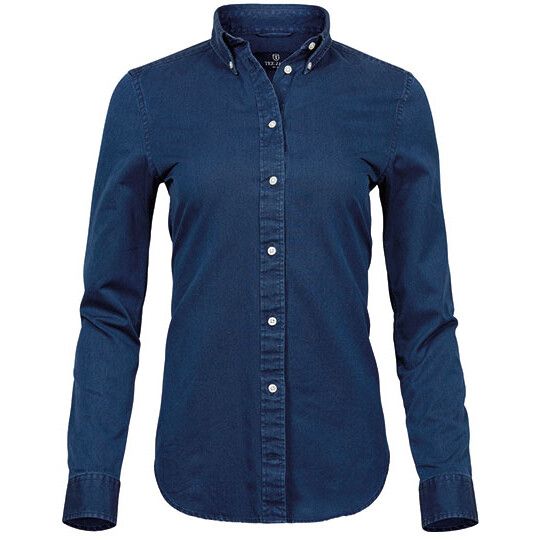 Women´s Casual Twill Shirt - indigo-789