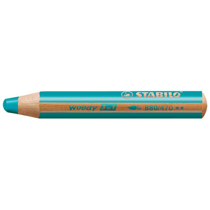 STABILO woody 3 in 1 Farbstift - türkis-813