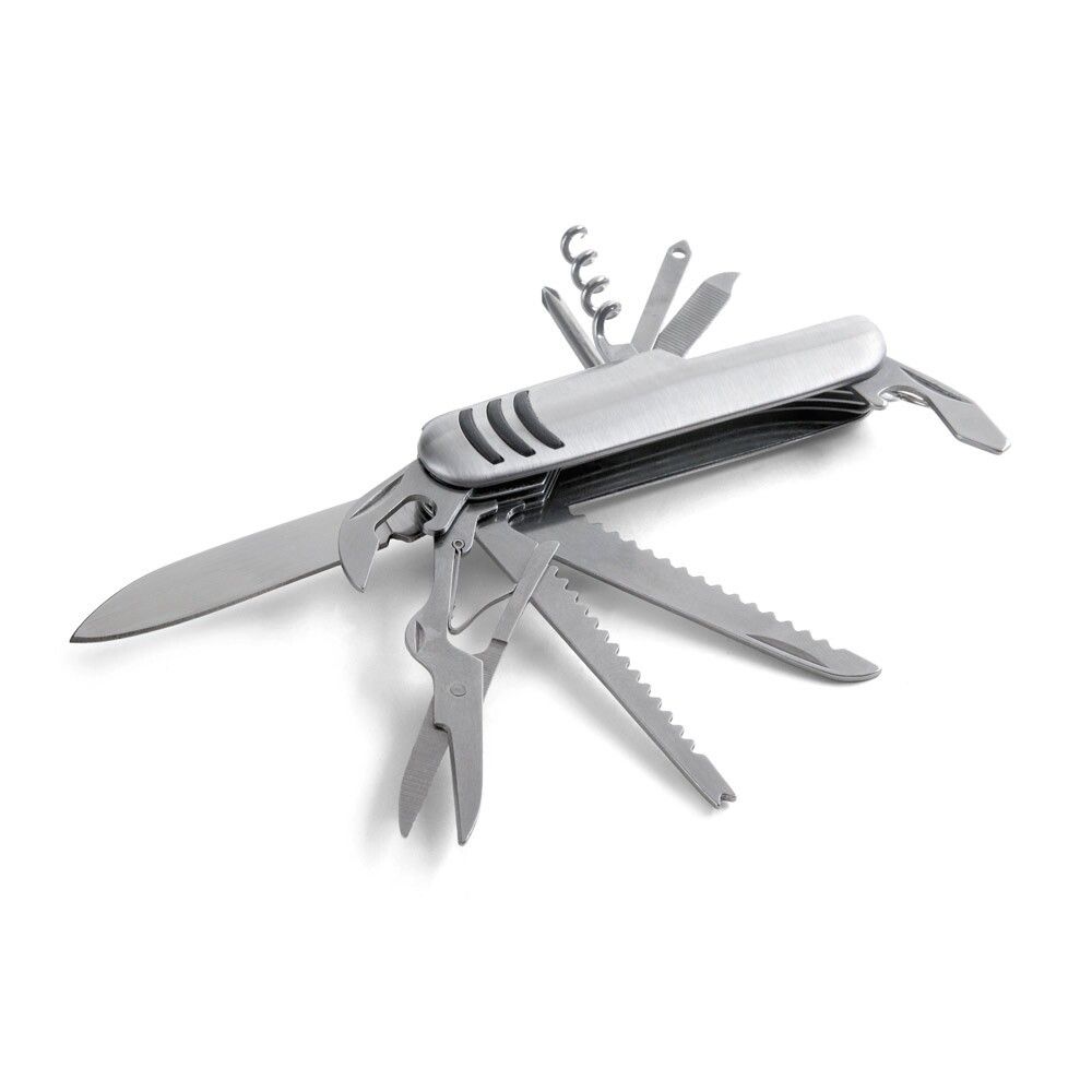 KAPRUN Multifunktions-Taschenmesser aus Edelstahl und Metall - satinsilber-373