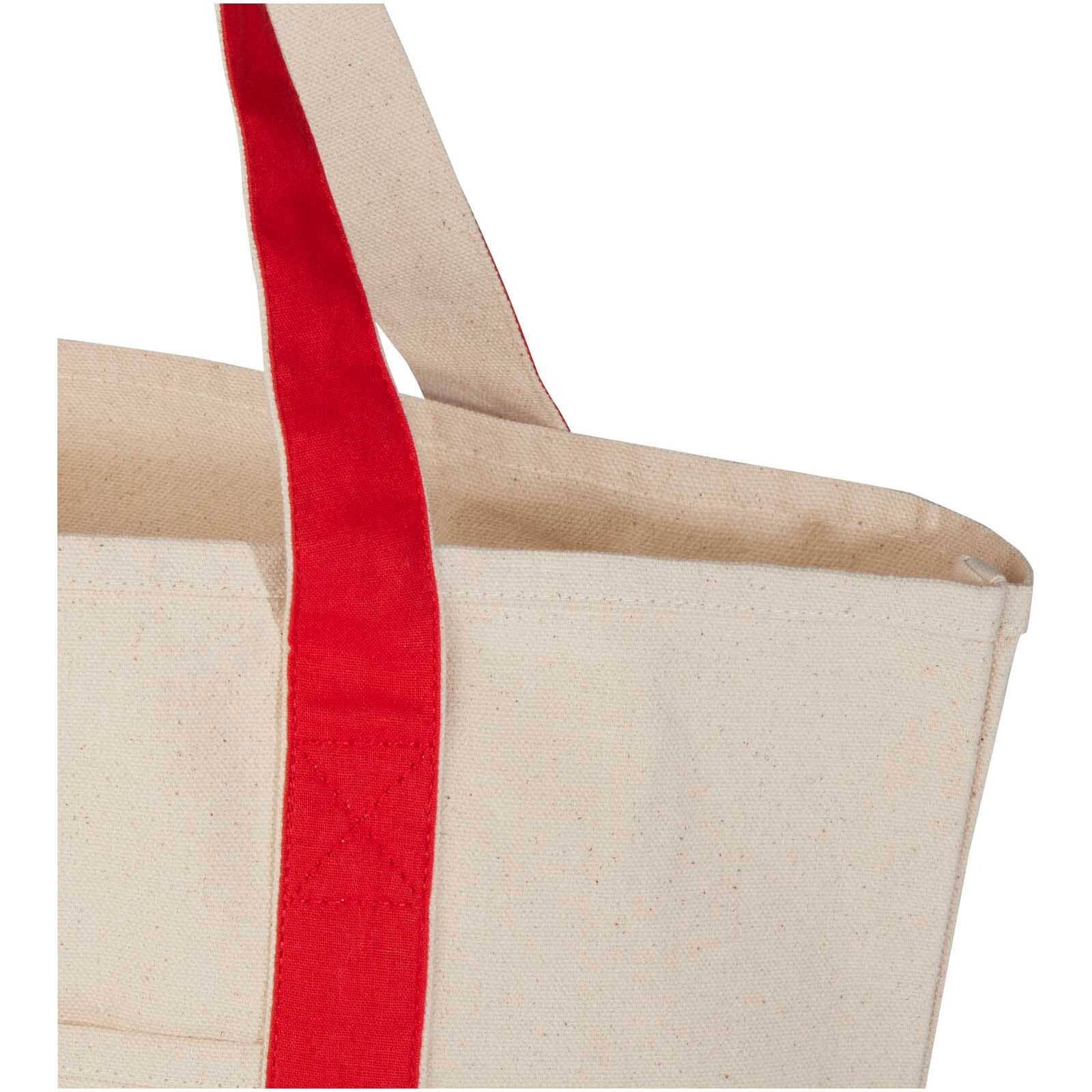 Sam 320 g/m² Tragetasche aus GRS recycelter Baumwolle - rot -  natur-948