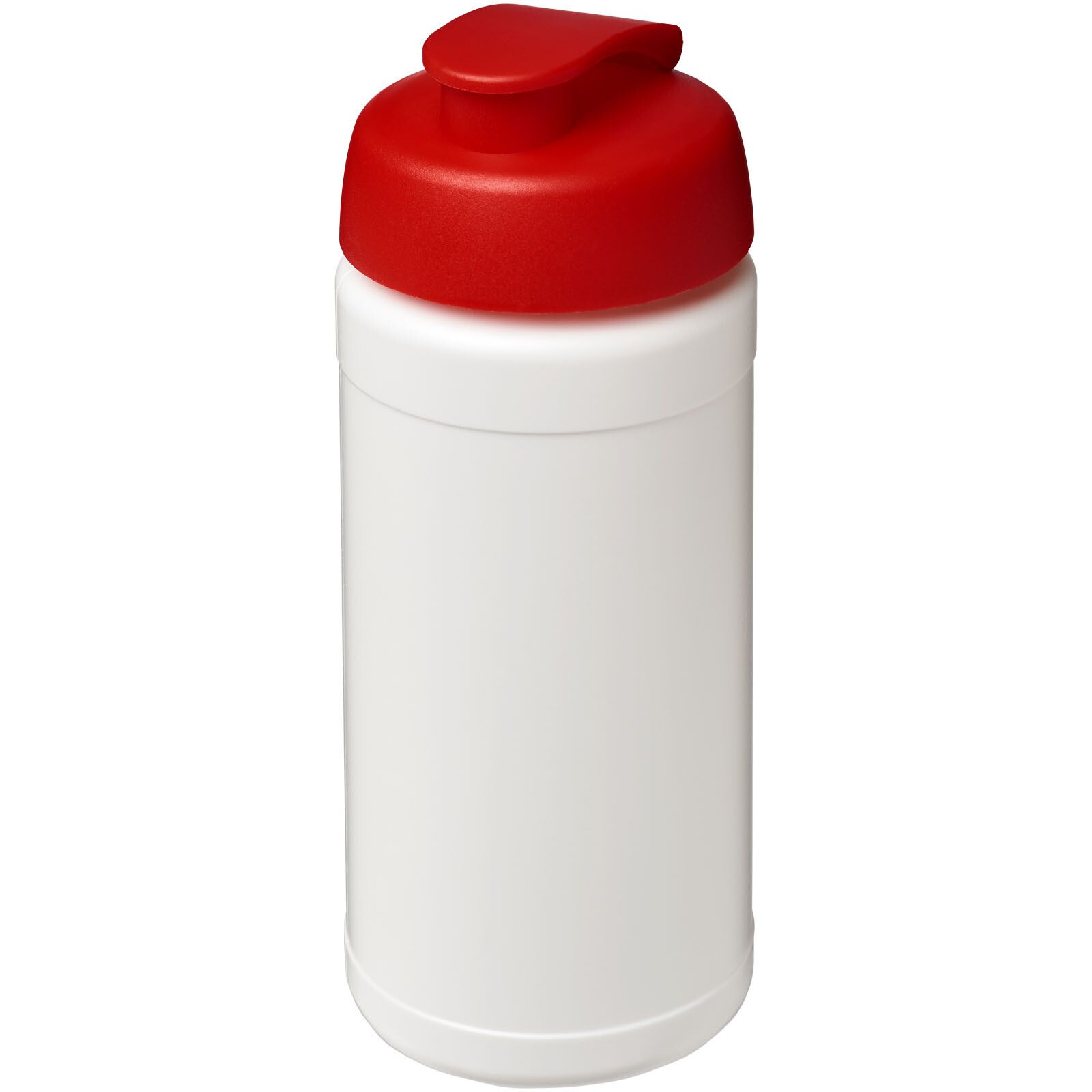 Baseline Plus 500 ml Sportflasche mit Klappdeckel - weiss -  rot-597