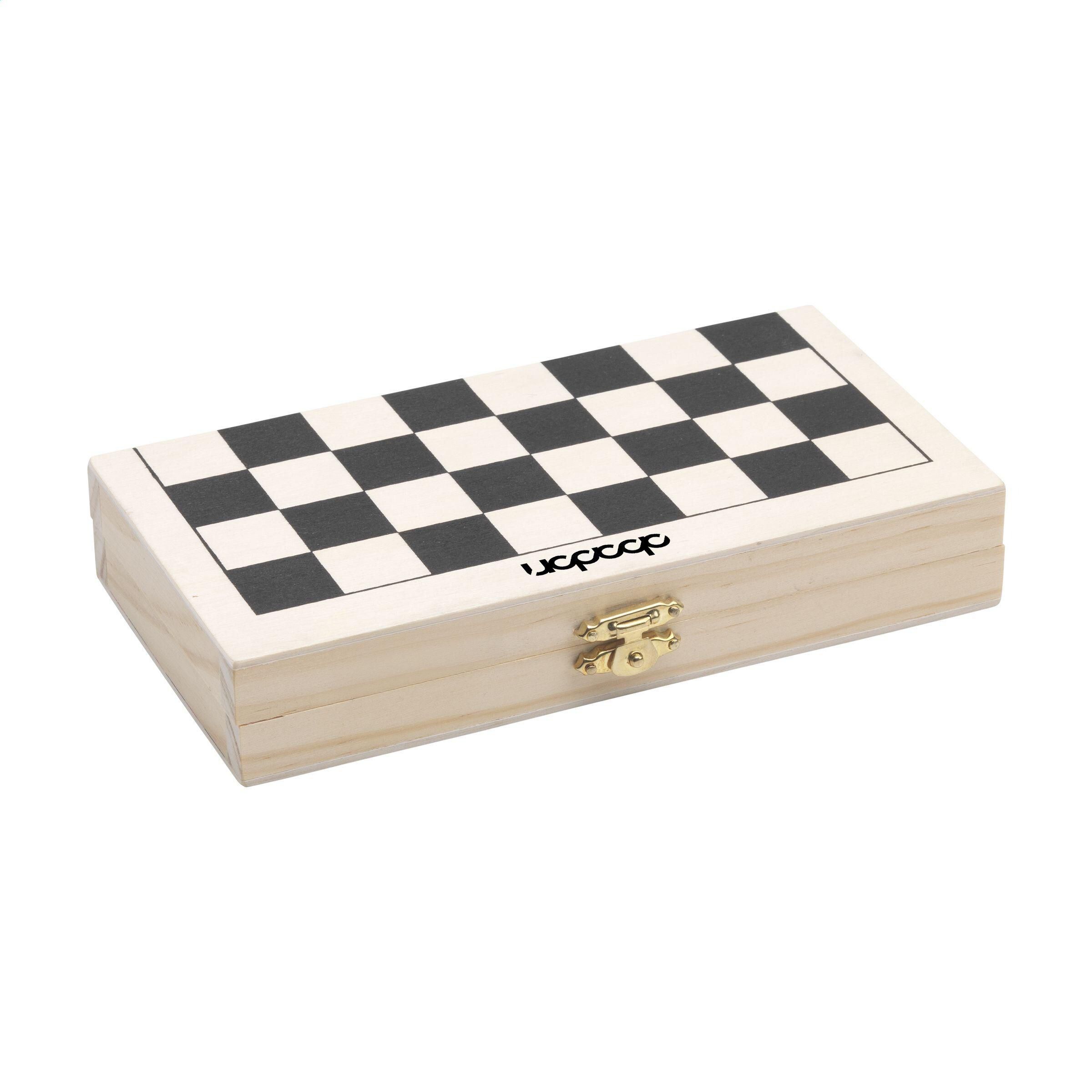 CheckMate Game Box 3-in-1 Spiel - holz-472