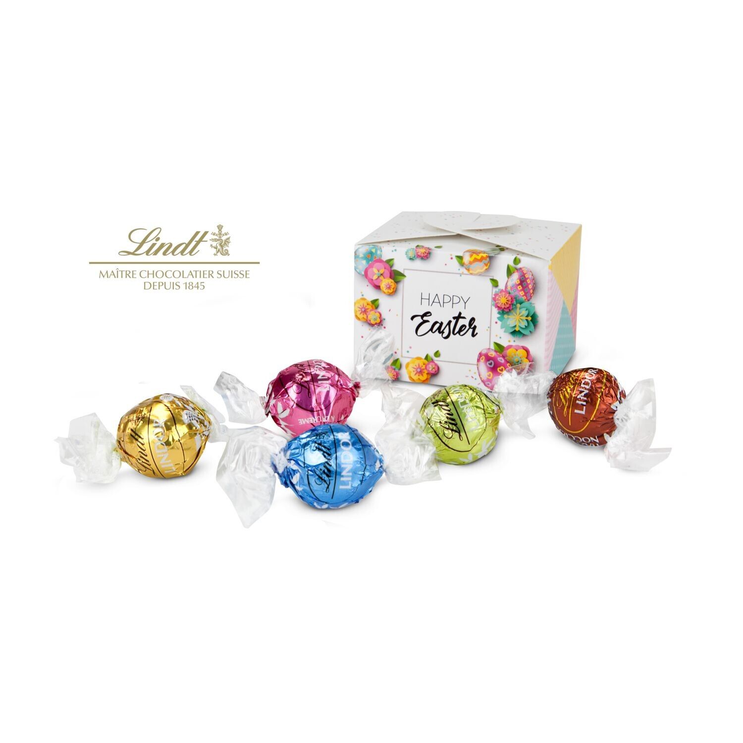 Lindt Osterfreude - mit 5 Lindt Lindorkugeln, auch in individueller Pralinenschachtel-786