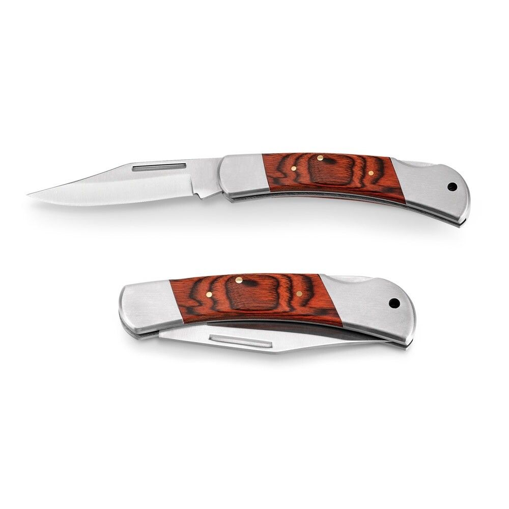 FALCON II Taschenmesser aus Edelstahl und Holz - natur - dunkel-459