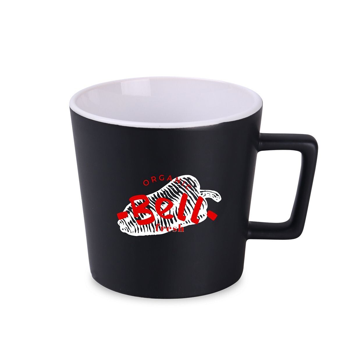 Becher Smart Supreme 350 ml - matt schwarz - weiß-768