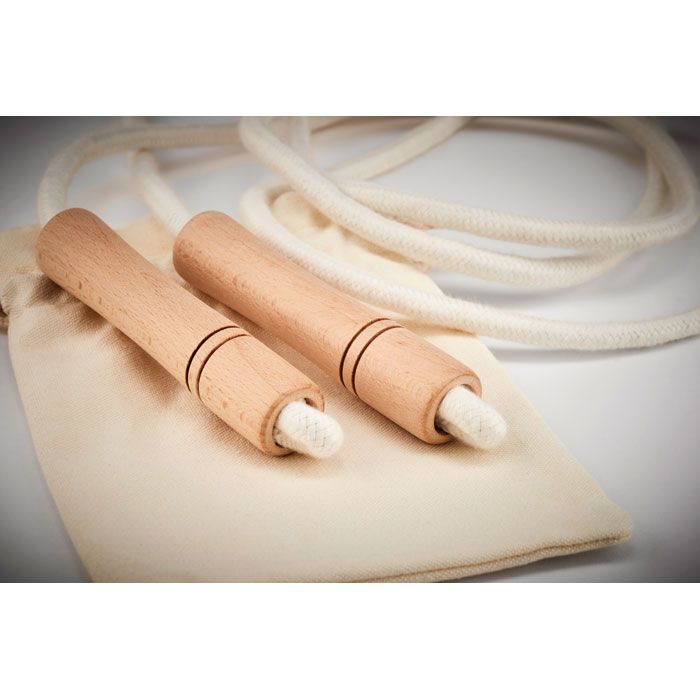 Springseil aus Baumwolle JUMP - beige-361