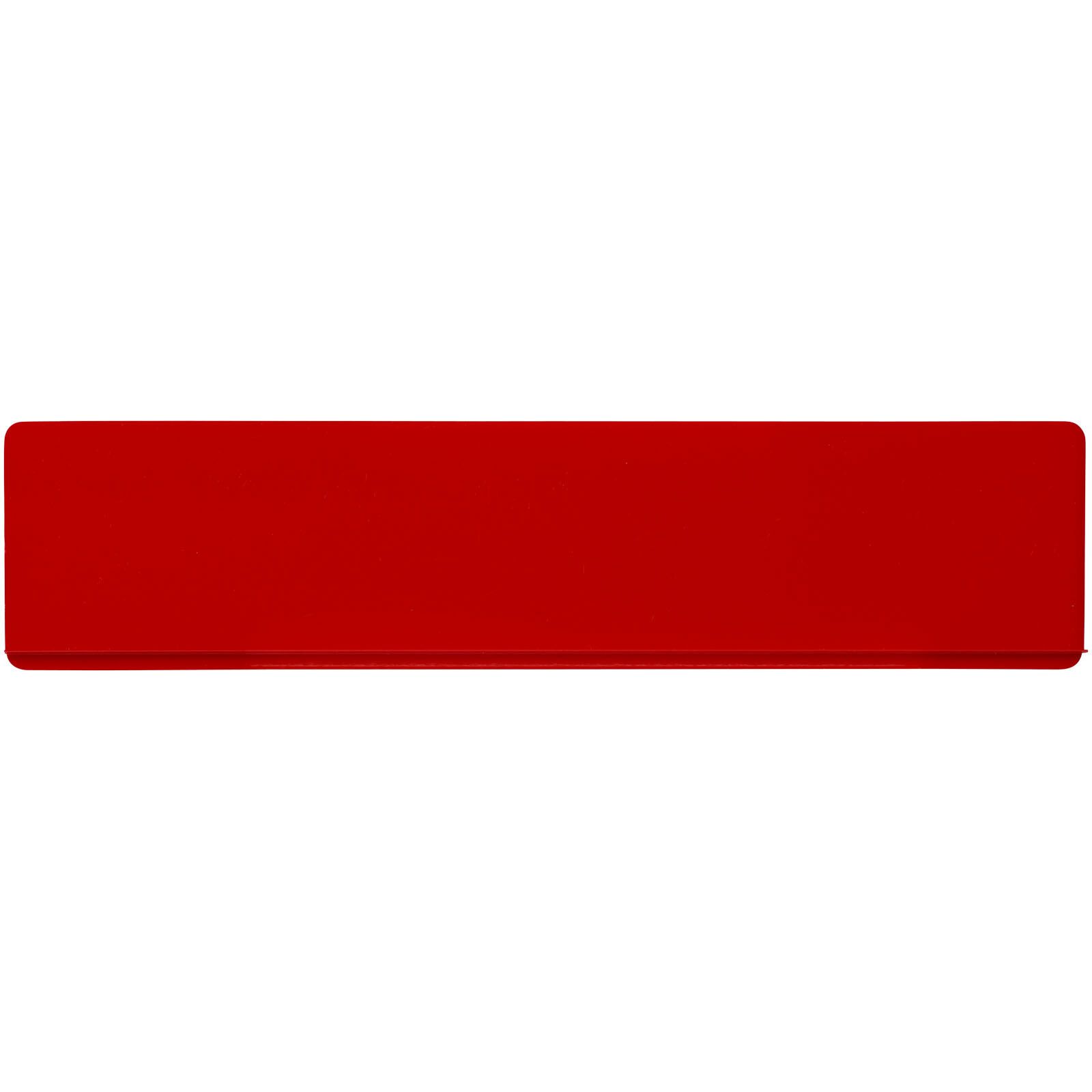 Renzo 15 cm Kunststofflineal - rot-542
