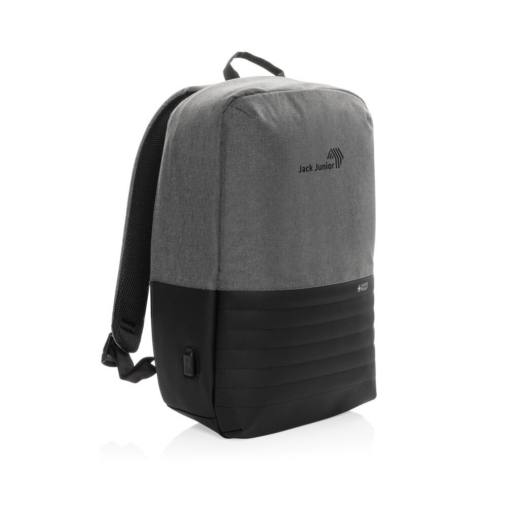 Swiss Peak AWARE™ Anti-Theft-RFID 15.6"-Laptop-Rucksack - grau-640