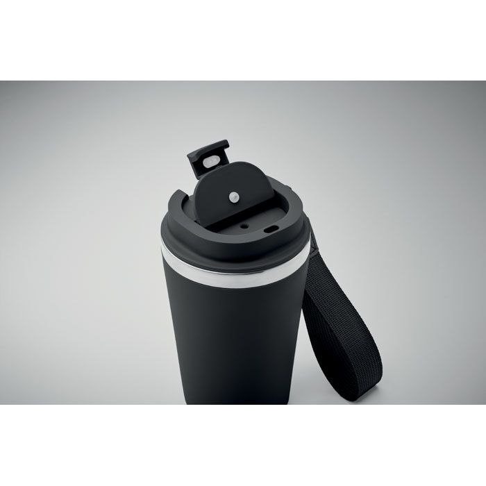 Doppelwandiger Trinkbecher 350 ml TOPAZ - schwarz-374