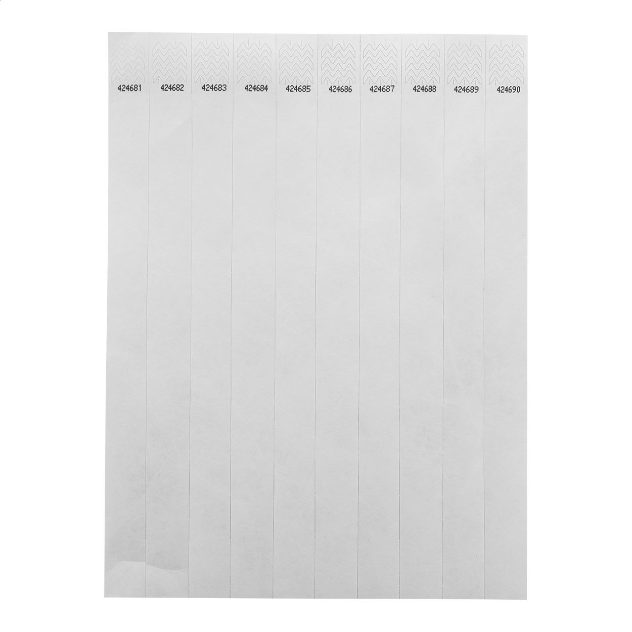 Wristvek Einlassbänder (10 Stk.) - weiß-164