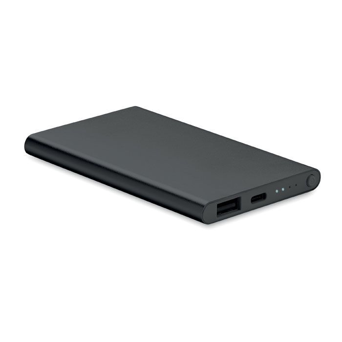 4000mAh Powerbank Typ C POWERFLAT C - schwarz-592