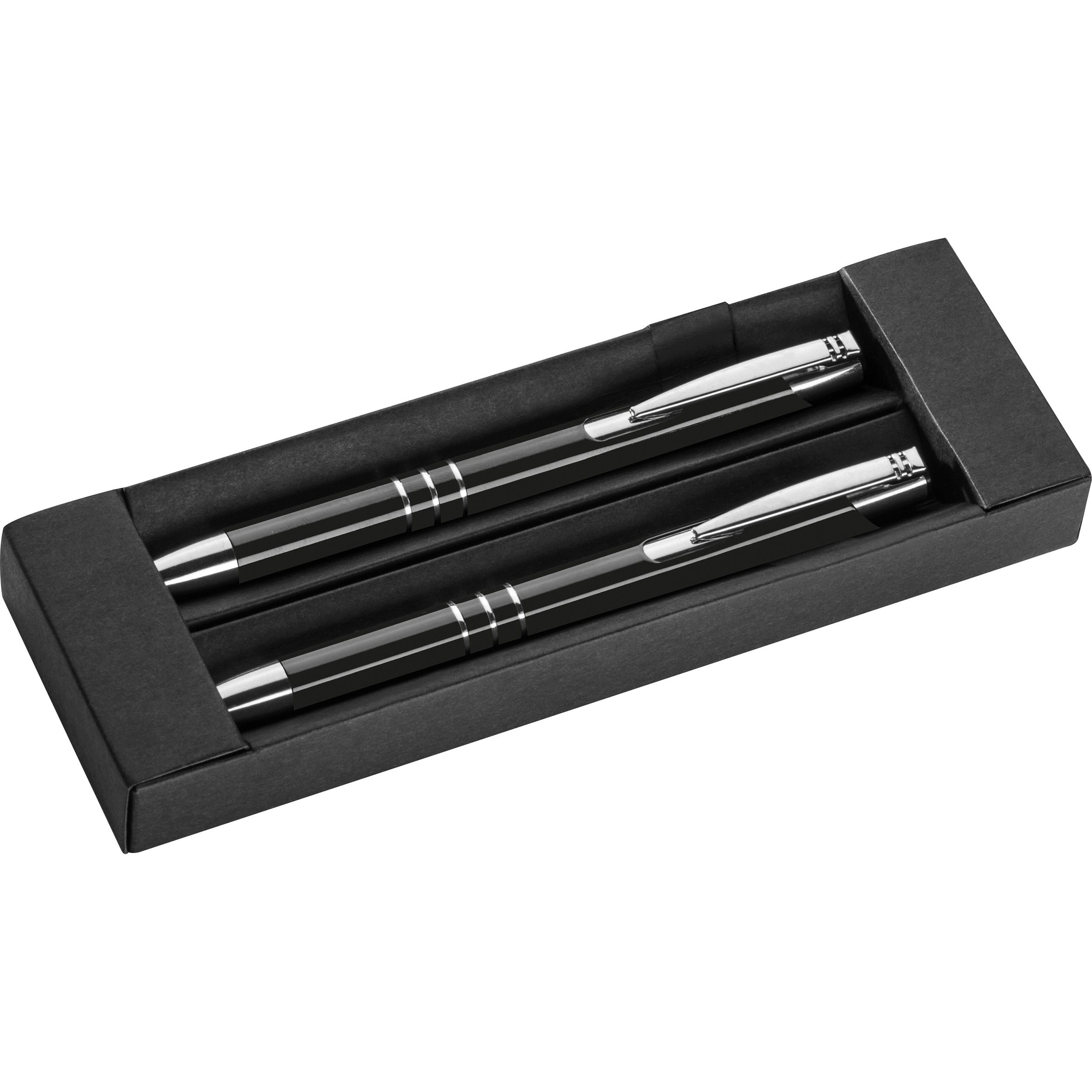 Metall Schreibset Claremont - schwarz-413
