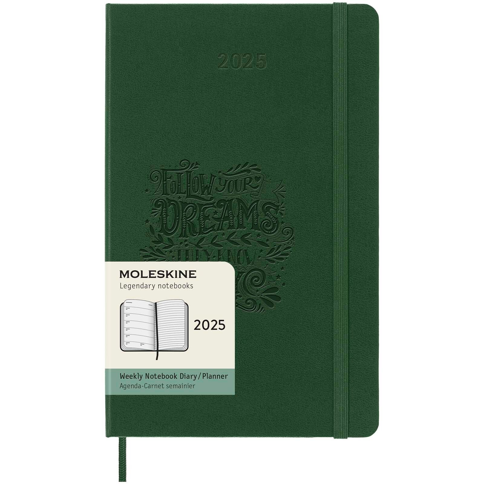 Moleskine Hardcover 12 Monate Wochenkalender L - myrtengrün-399