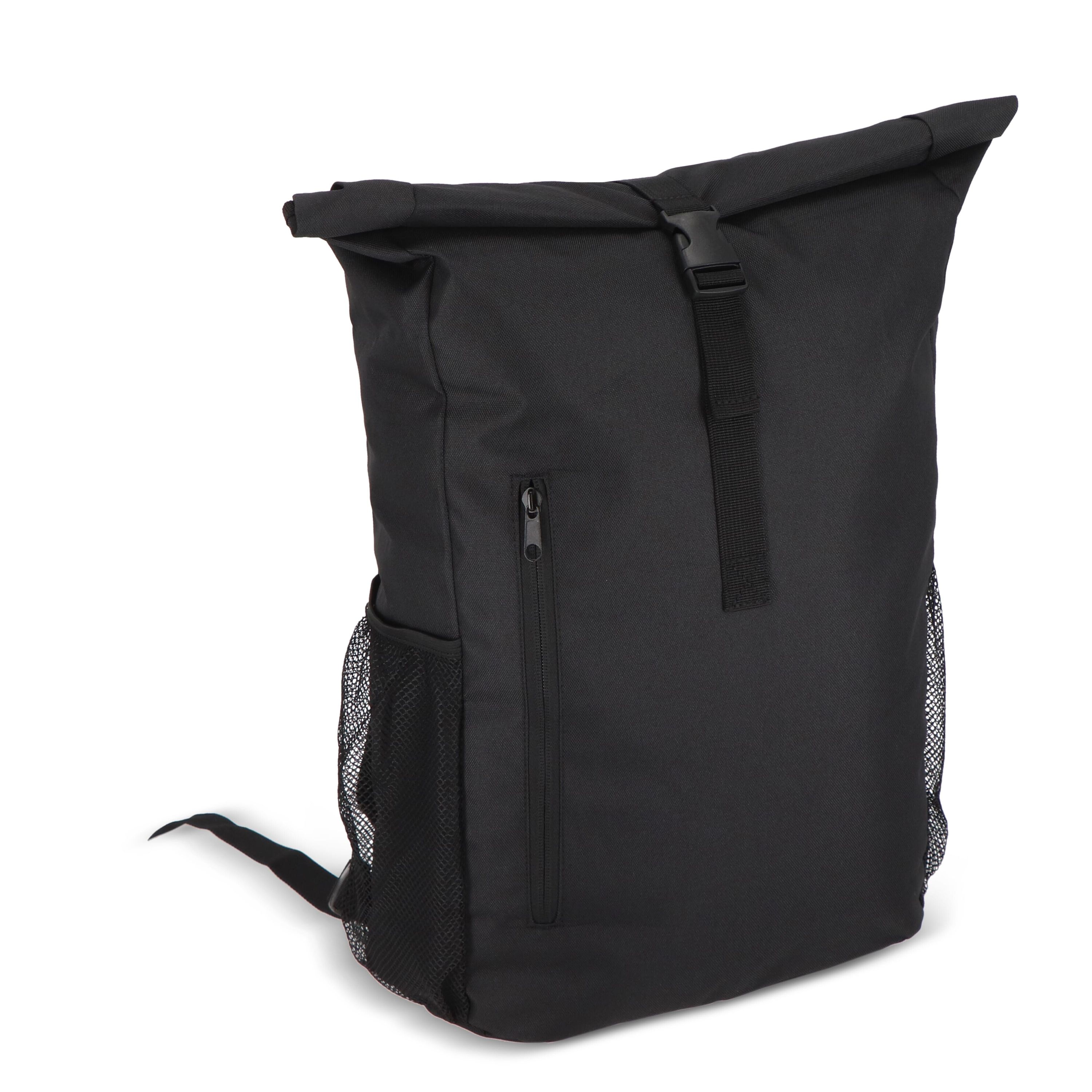 R-PET 600D Rolltop Fahrrad-Rucksack 20L - schwarz-113