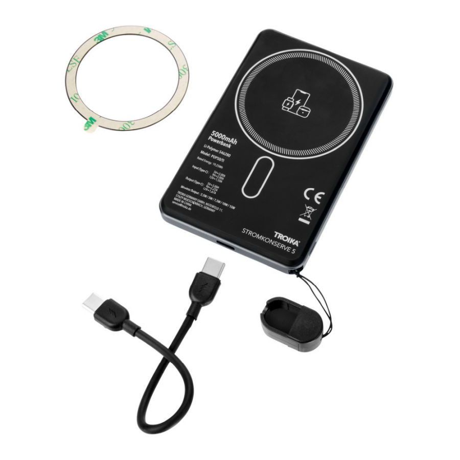 TROIKA Powerbank STROMKONSERVE 5 - grau - schwarz-800