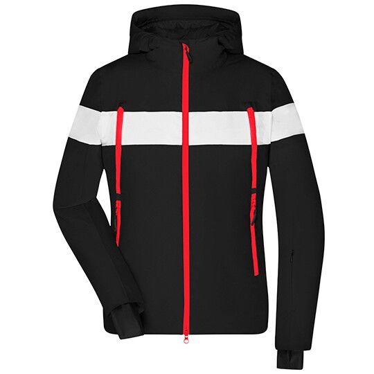 Ladies´ Wintersport Jacket - black - white - light red-265